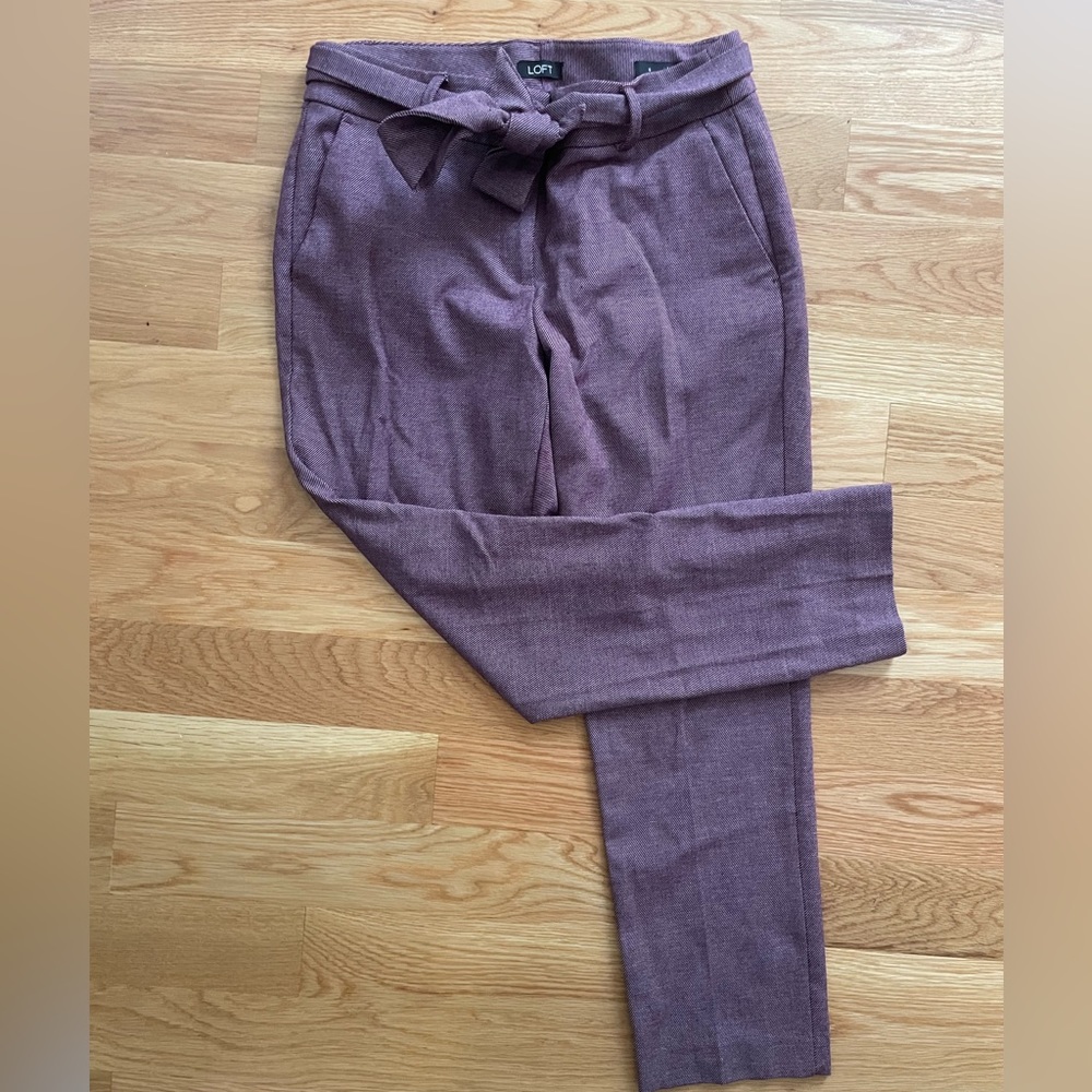 Loft Tie Dress Pants